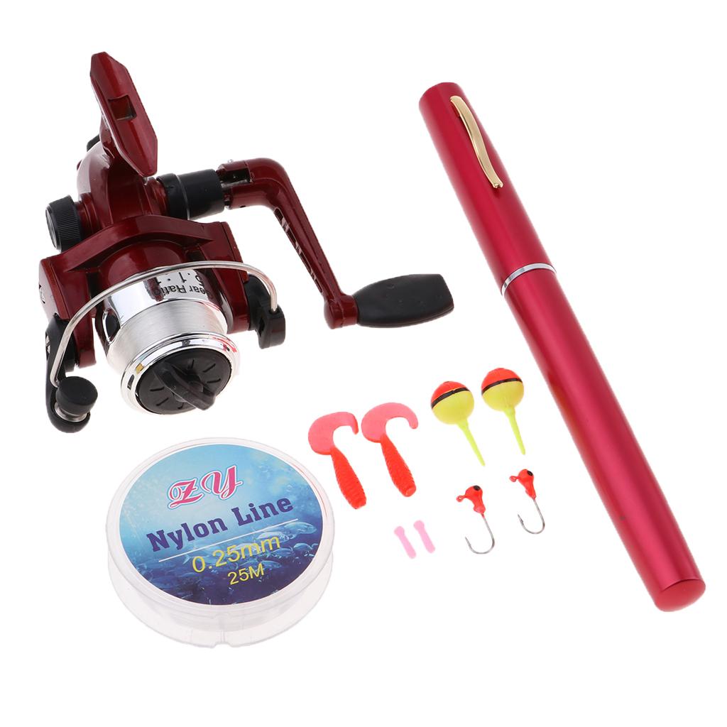Fishing Hook Jig - Mini Portable Pocket Fishing Pen Rod