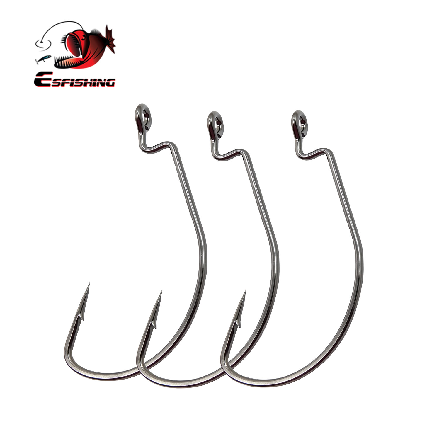 ESFISHING Offset Hook Carbon S - Fishing Hook Size ulasan dan harga