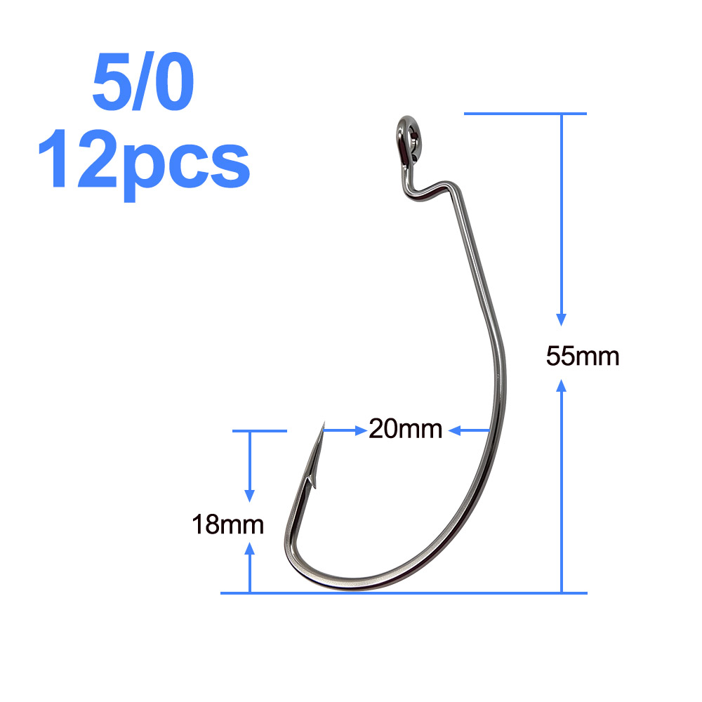 ESFISHING Offset Hook Carbon S - Fishing Hook Size ulasan dan harga