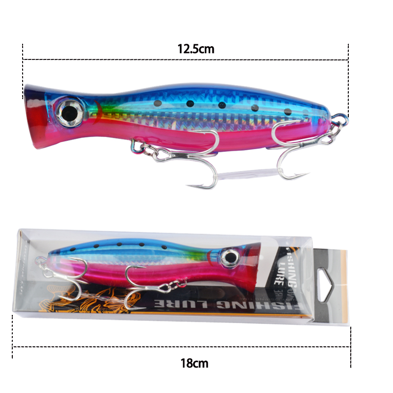 1pc 43g Big Popper Floating Wo - Fishing Hook Size ulasan dan harga