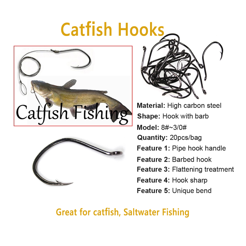 Wifreo 20pcs V Shape Catfish H - Fishing Hook Assortment ulasan dan harga