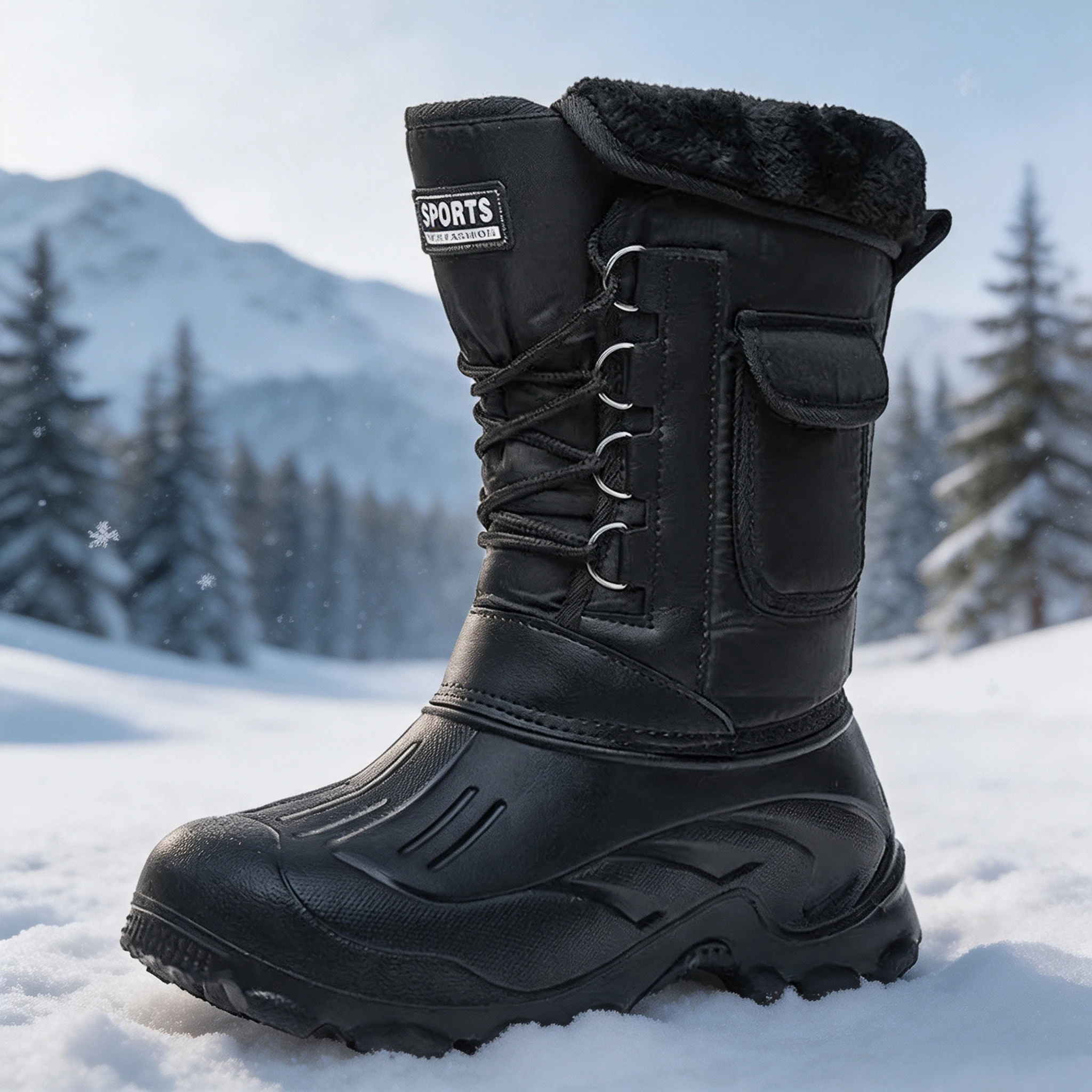 Men Winter Snow Boots Outdoor  - Fishing Hook Size ulasan dan harga