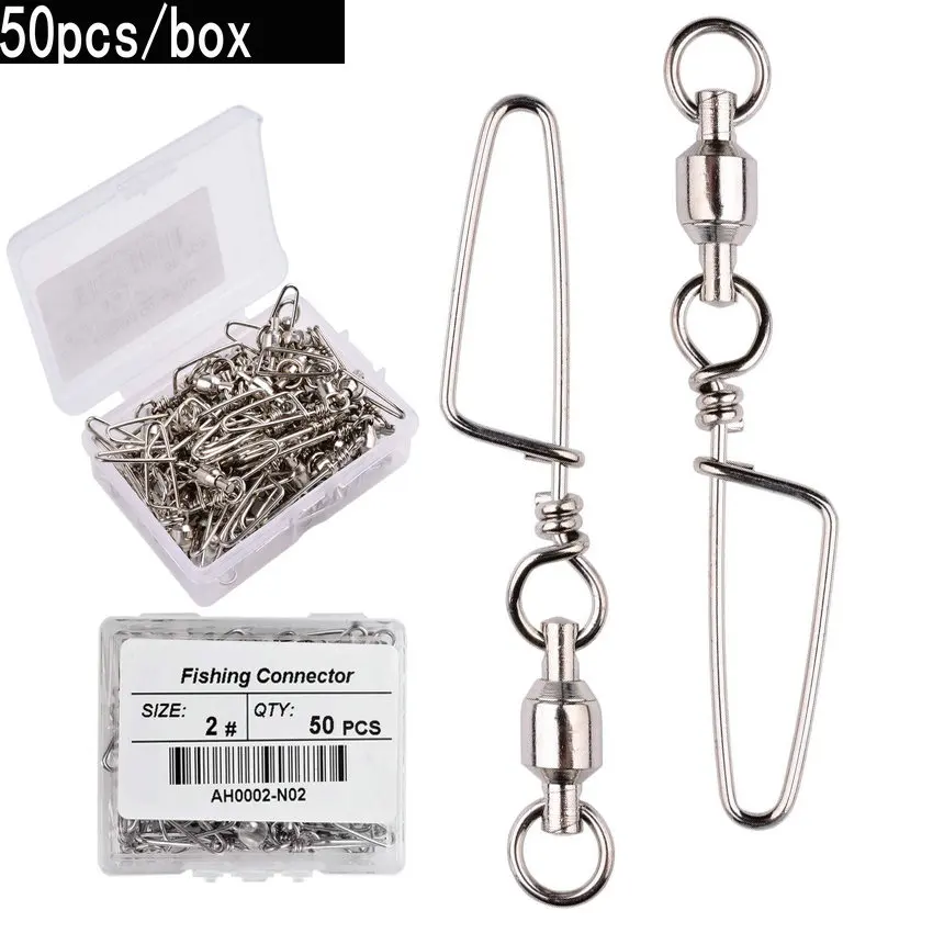 50pcs Fishing Ball Bearing Swi - Fishing Hook Stainless Steel ulasan dan harga